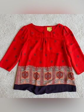 Anthropologie//Maeve Printed Blouse 6